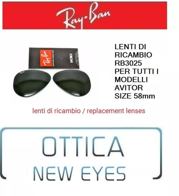 LENTI di Ricambio RAYBAN RAY 3025 Aviator Replacement 3138 3030 Verde G15 Sconto