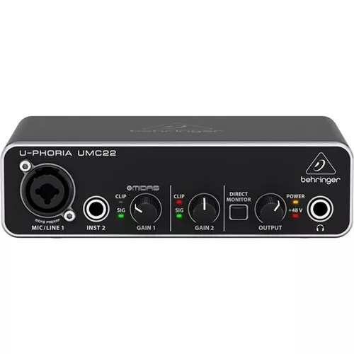 Behringer U-Phoria UMC22 USB Audio Interface Music Musical Instrument