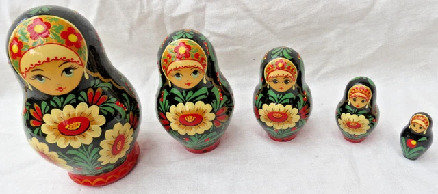 5-teilige Matroschka /Matrjoschka / Babuschka (14 cm)