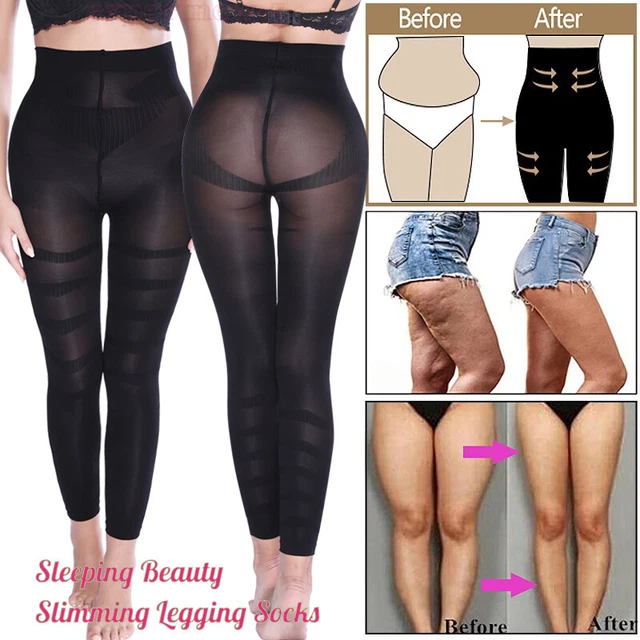WOMEN ANTI CELLULITE Sculpting Sleeping Leggings Pants Tummy