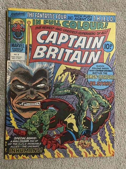 Marvel CAPTAIN BRITAIN #9 (1976) 1st FULL Appearance of PSYLOCKE Betsy Braddock
