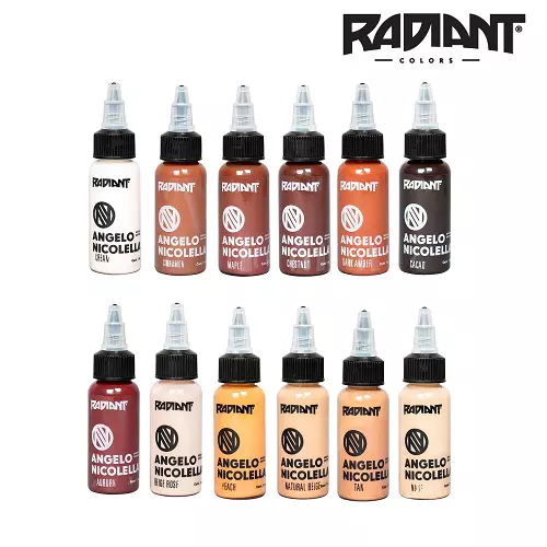 Radiant Tattoo ink - Angelo Nicolella Colours - 1oz - Flesh Tones- tattooist ink