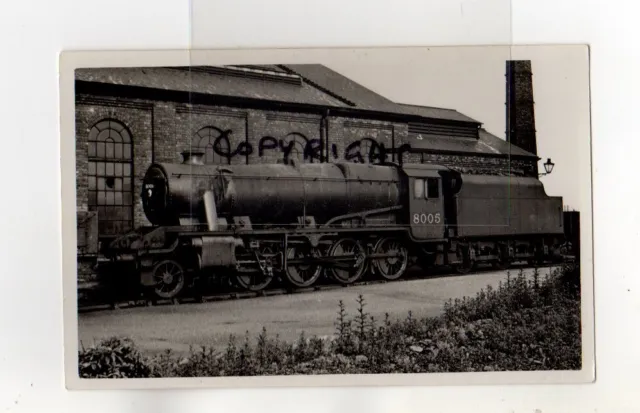 Rail Photo LMS 280 8F 8005 Toton shed Nottinghamshire Nottingham MR