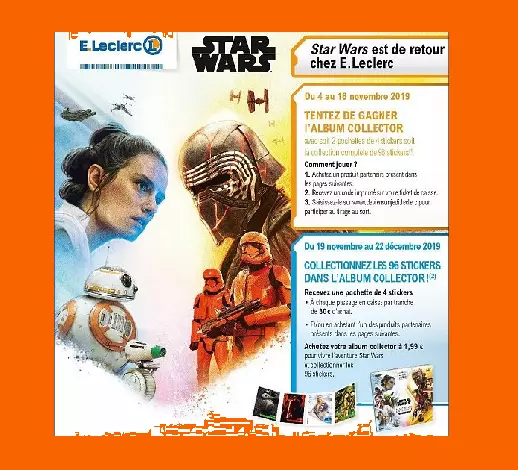 Stickers/Cartes Star Wars Leclerc 2019 - L'ascension de Skywalker - toutes dispo