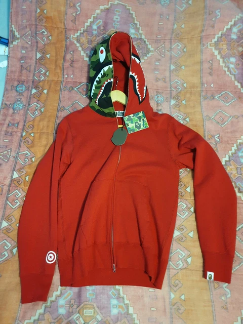 BAPE / A BATHING APE - [SHARK FULL ZIP HOODIE] - Size : M - Colour : Red/Rouge  EUR 260,00 - PicClick FR