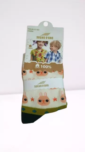 calze CALZINI COTONE PER BAMBINA 3 PAIA CALZE COLORATE miste 3-5 anni caviglia