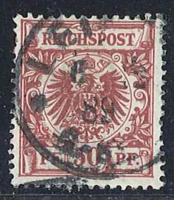 DR Nr. 50a 50 Pfg. Krone Adler, gestempelt, BPP geprüft (T7.2)