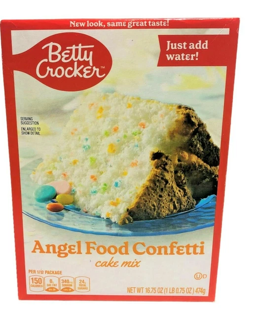 BETTY CROCKER CONFETTI Angel Food Cake Mix 16.75 oz £5.12 PicClick UK