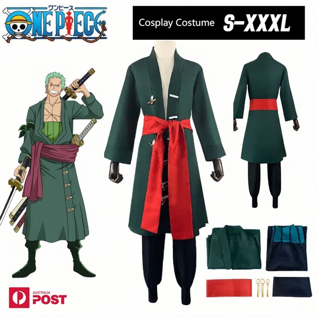 Perruque Cosplay Roronoa Zoro - One Piece - Verte - Neuf - Pour Halloween Et événements