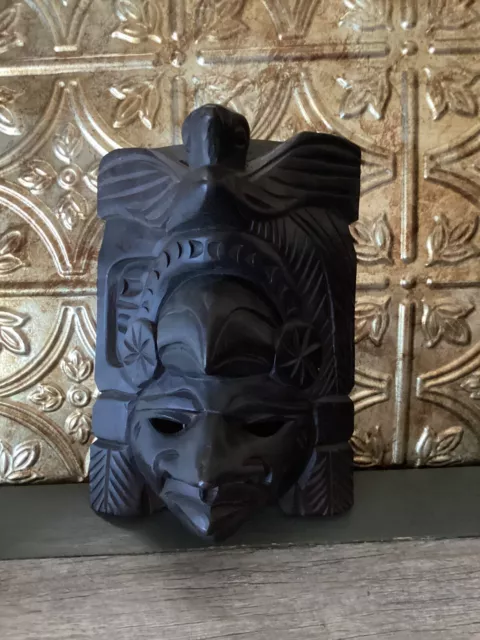 Native Hand Carved Wood Mask 9.5” X 7”