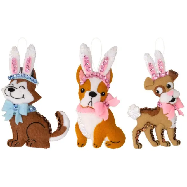 Hazlo tú mismo Bucilla Bunny Puppies Perros Fieltro de Pascua Kit 89679E