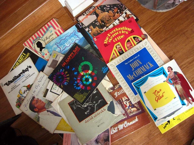 28x assorted classical vintage vinyl records for turntable