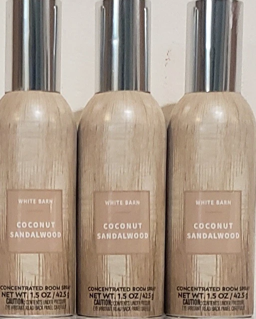 3 WHITE BARN/BATH & Body Works Coconut Sandalwood Concentrated Room