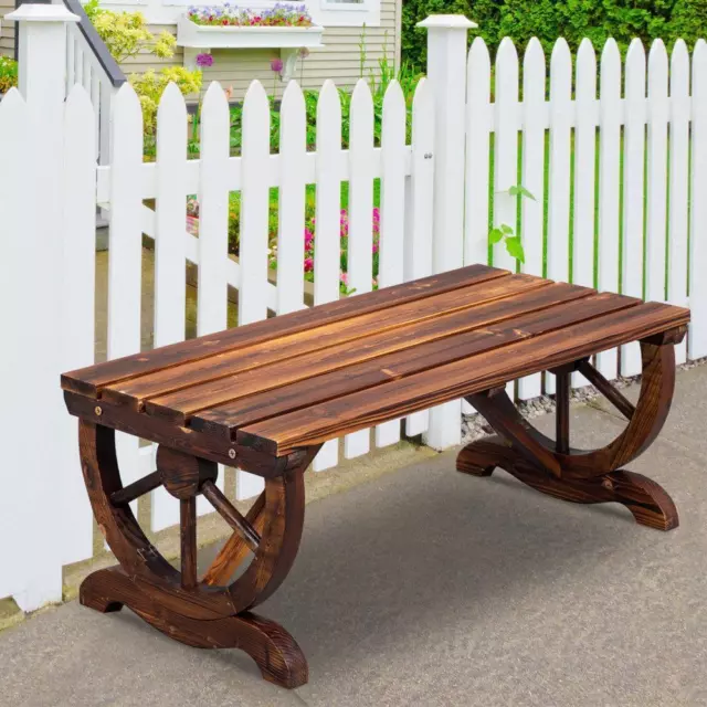 Outdoor Bench Patio Chair Wooden Garden Furniture for Backyard Park Porch Seat