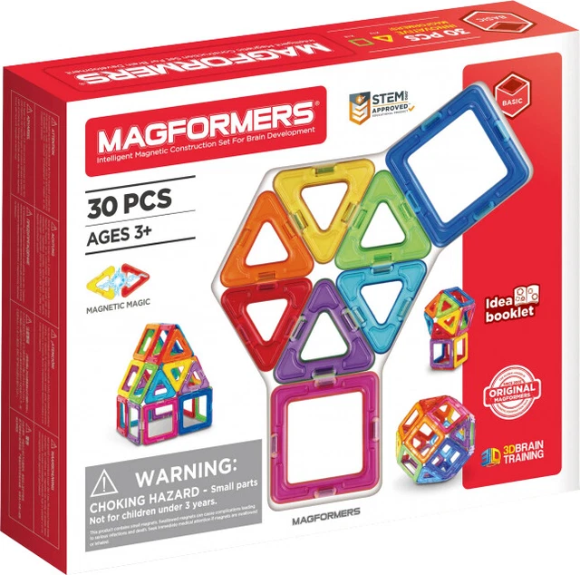 MAGFORMERS Arc-en-Ciel 30 Pièce Set - Enfants Magnétique Construction Forme