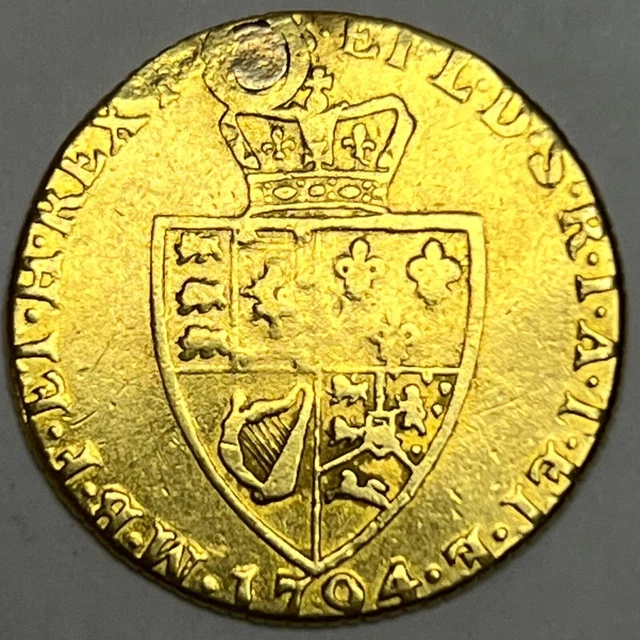 1794 Great Britain Gold 1 Guinea King George III: Holed & Plugged