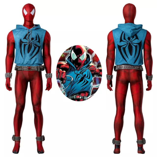 Spider-Man: Across the Spider-Verse Scarlet Spider Costume Cosplay Suit