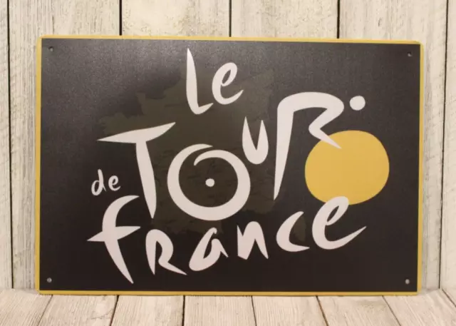 Tour de France Tin Sign Metal Poster Vintage Look Bike Shop Race Cycling