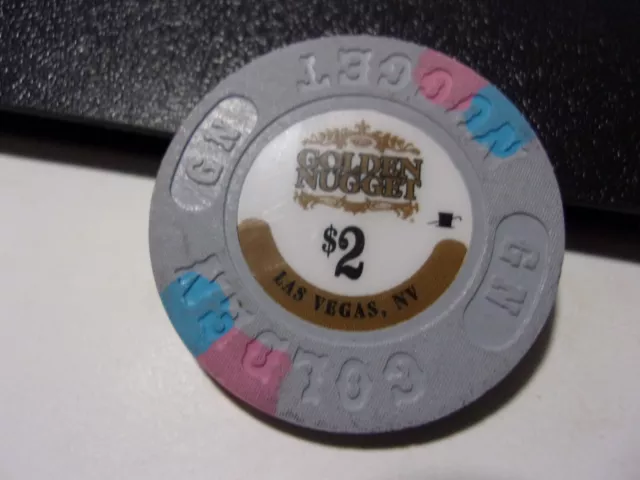 GOLDEN NUGGET  HOTEL CASINO $2 hotel casino gaming poker chip - Las Vegas, NV