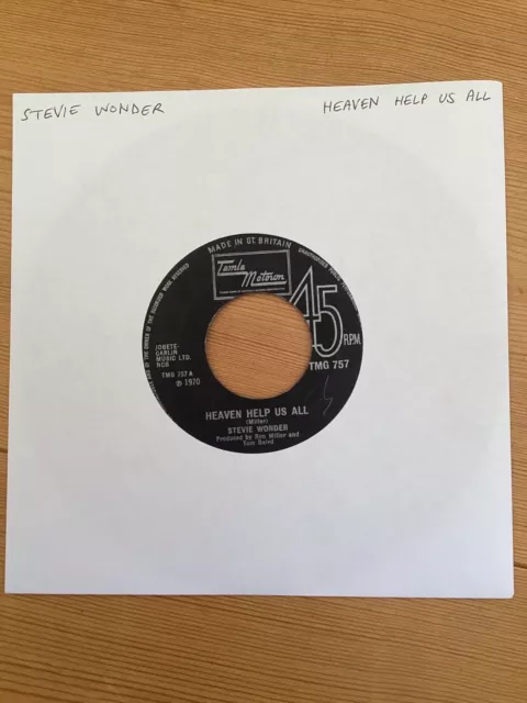 Stevie Wonder - Heaven Help Us All 7" Single Vinyl Tamla Motown Record 1970