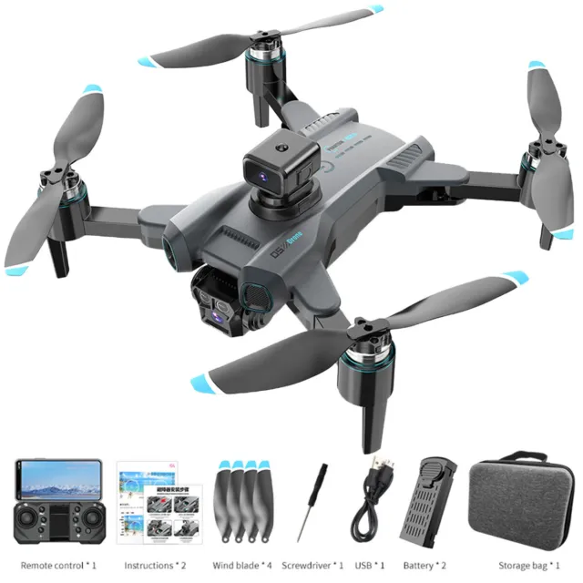 Drones Quadcopter 4K Drone with HD Camera WiFi FPV Obstacle Avoidance 2 Battery