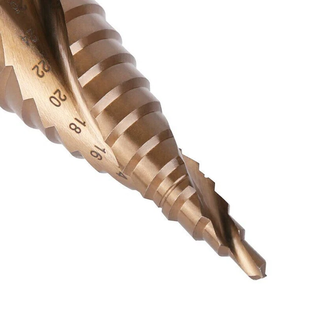 HSS High Speed Steel Cobalt Titanium Step Drill Bit Set Multiple Hole Hex Handle 2