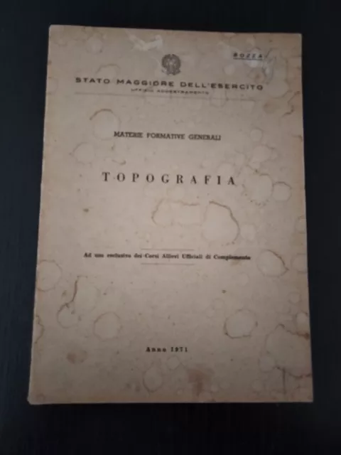 Topografia Stato Maggiore Del Esercito Italiano Bozza Cartografia Tavole Misure