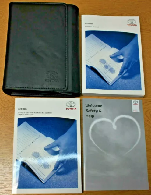Genuine Toyota Avensis Owners Manual Handbook Wallet Navigation 2011-2015 Pack
