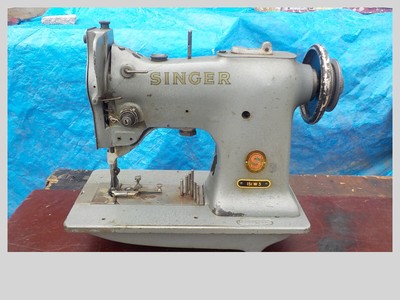 Vintage Industrial Sewing Machine Singer 151w3 ,one needle walking foot-Leather