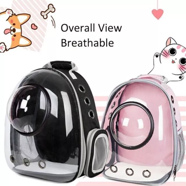 Astronaut Window Dog Cat Pet Travel Bag Carrier Breathable Transparent Backpack