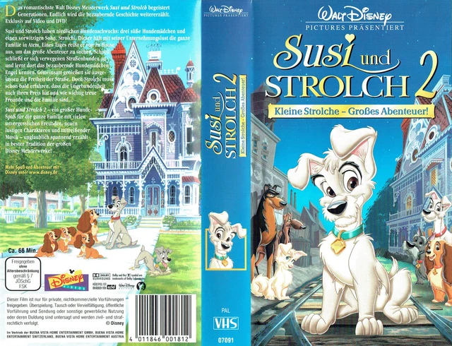 (VHS) SUSI UND Strolch 2 Kleine Strolche Großes Abenteuer! (Walt