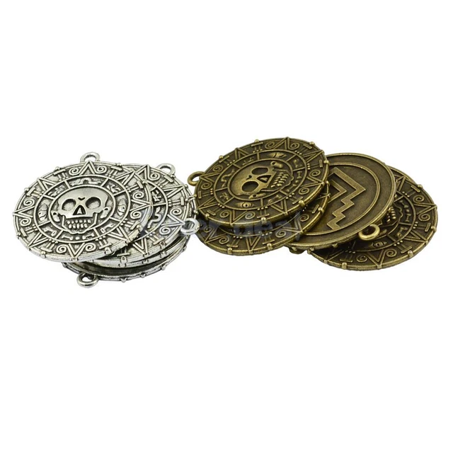 8er Set Retro Bronze Antik Silber Schädel Piraten Anhänger Charme Schmuck