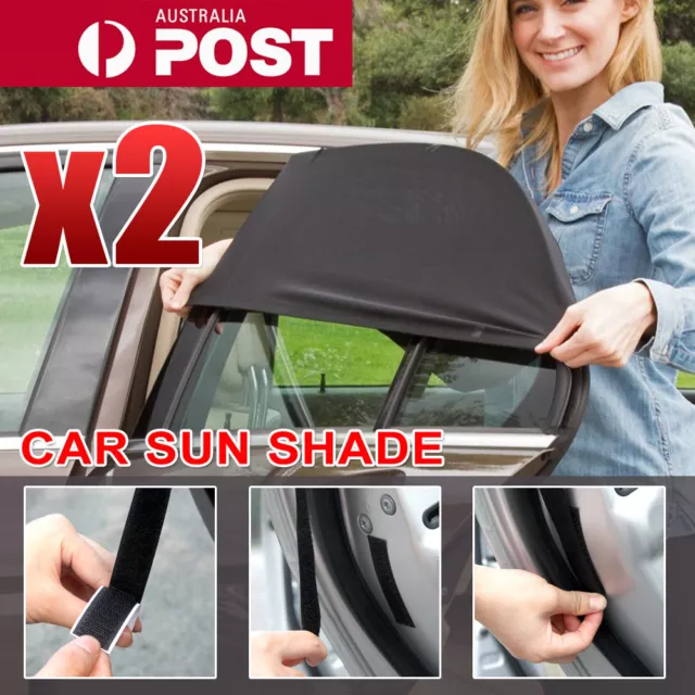 2x Universal Sun Shades Rear Side Seat Car Window Socks Baby Kids Protection