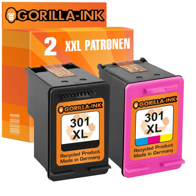 2 Patronen für HP 301 XL Envy 4500 4501 4502 4503 4504 4505 4506 E-All-in-One