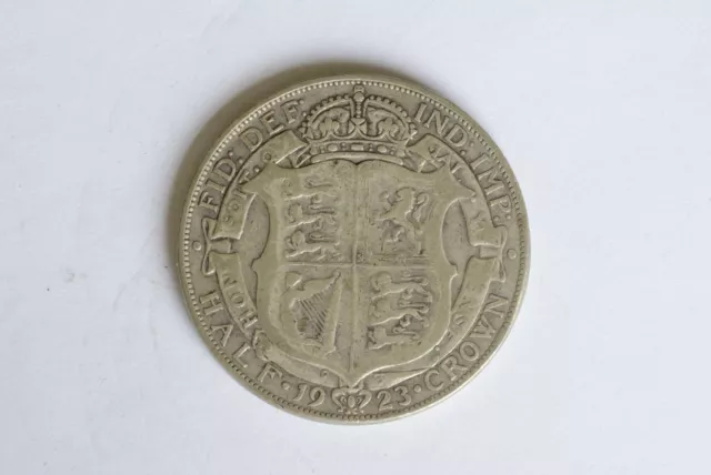 King George V 1923 Silver Half Crown