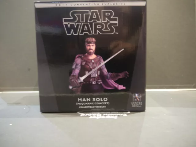 Star Wars Gentle Giant Statue Bust McQuarrie Han Solo Concept 223/750