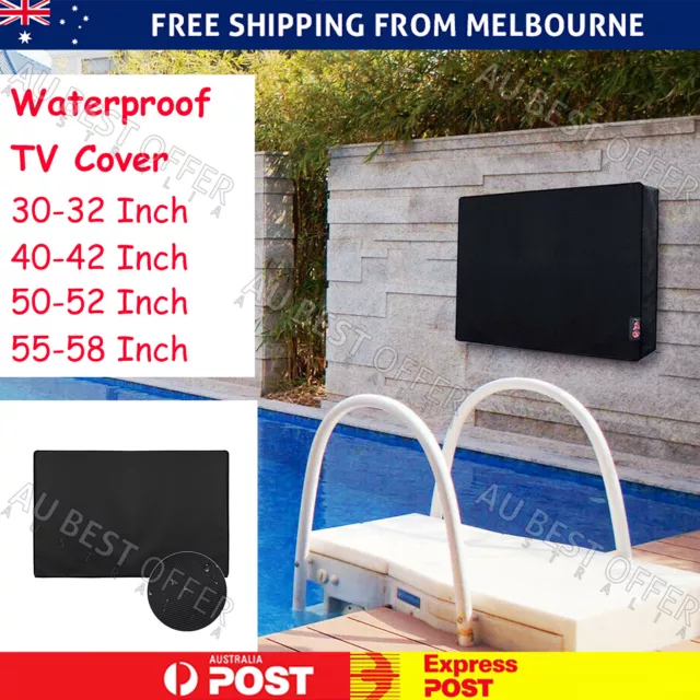 30-58 Inch Dustproof Waterproof TV Cover Outdoor Flat Television Protector AU