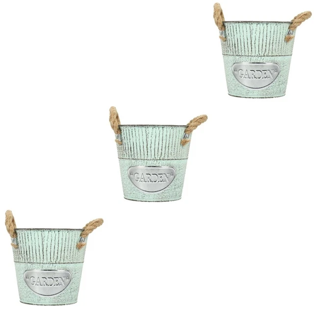 3 PCS Rustic Flower Pot Flowerpot Circle Vase Vintage Vases Rural
