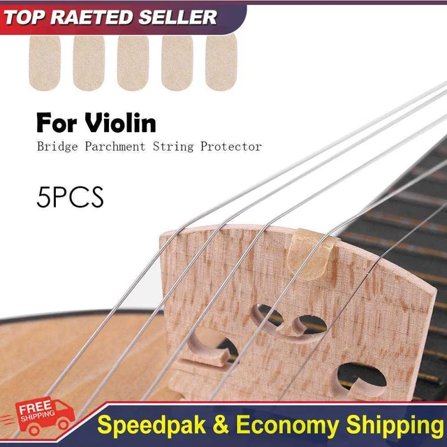 5pcs Bridge E String Protection Pads Mini Parchment Durable Violins Accessories