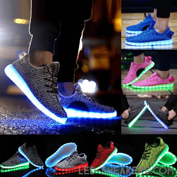 Unisex Men Women LED Light Up Shoes Luminous Flashing Trainers Sneakers
