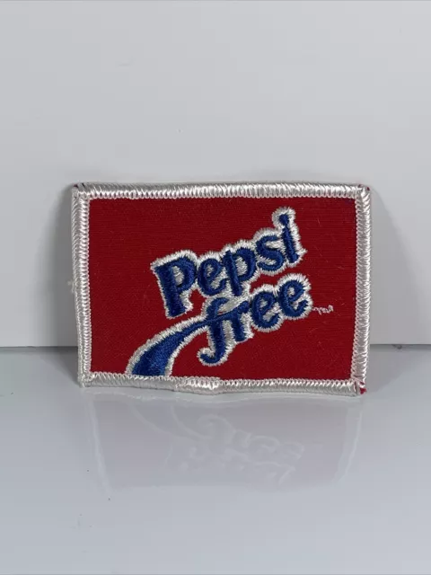 Pepsi Free Iron On Patch Vintage Advertising Patch VTG Retro Red White Blue