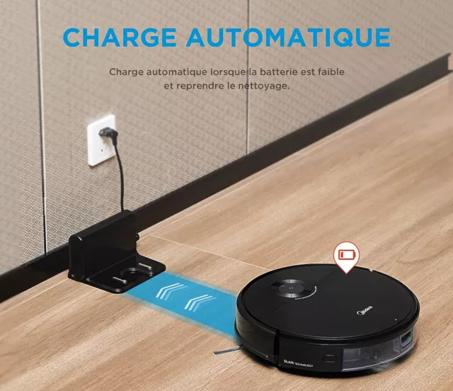 ROBOT ASPIRATEUR INTELLIGENT CONNECTÉ MIDEA i5C - LAVEUR DE SOLS 3 EN 1 - NOIR 2