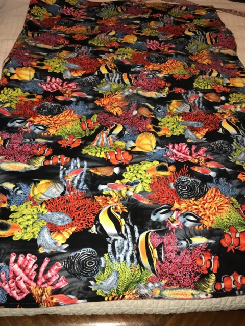 Handmade Tropical Fish Ocean Reef Fish Lap Blanket Crib Toddler Adult Never Used