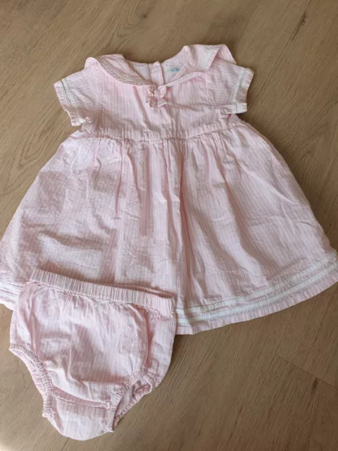 Jojo Maman Bebe Kleid gestreift mit Hose, 6-12 Monate, 1 x getragen!