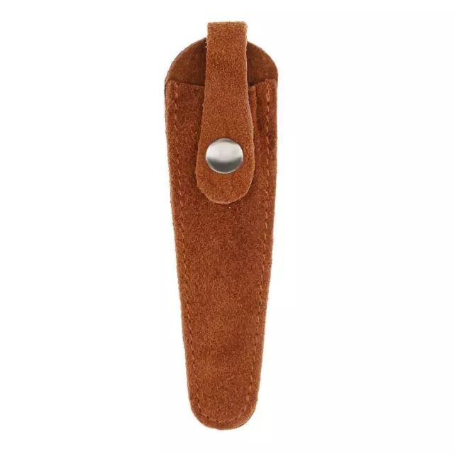 Durable Artificial Leather Hair Cutting Scissors Sheath Pouch Bag Brown Coffee