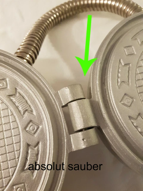 DDR RÖLLCHENEISEN, HÖRNCHENEISEN, Waffeleisen,ddr Waffeleisen EUR 79,00 ...