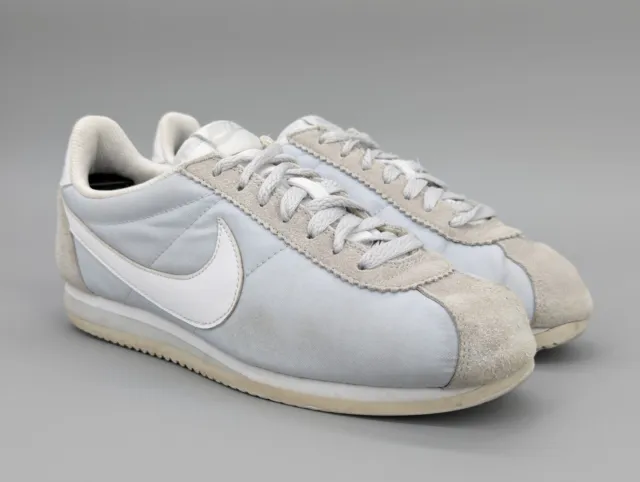 Nike Women's Classic Cortez Nylon Pure Platinum White Shoes 749864-010 Size 8