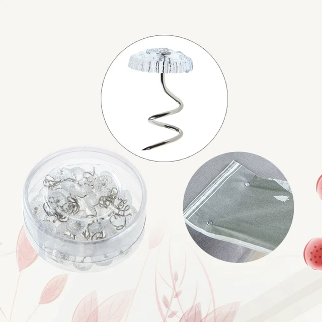 40 un. Fijador de clips de sábanas transparente sin rastros sofá de uñas cojín mantas cala