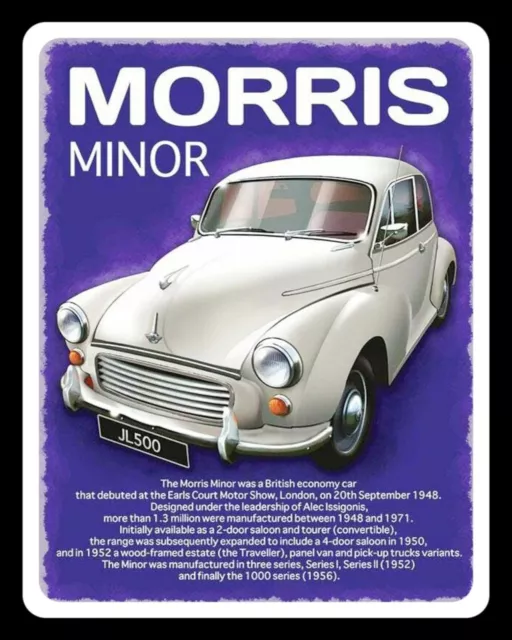 Morris Minor Car Garage Motor Mechanic Workshop Man Cave Metal Sign Plaque 305