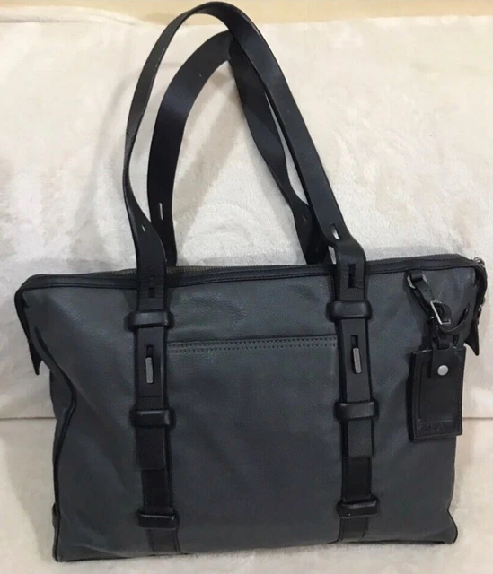 TUMI laptop Business Black and gray leather briefcase bag